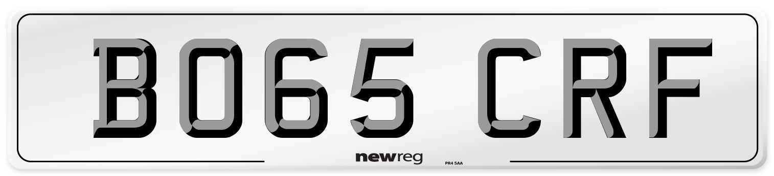 BO65 CRF Number Plate from New Reg
